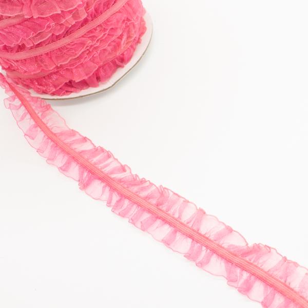 Frilled Organza Elastic Lace Trim 25mm -  Design 2