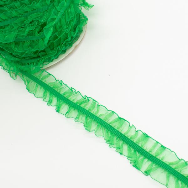 Frilled Organza Elastic Lace Trim 25mm -  Design 2