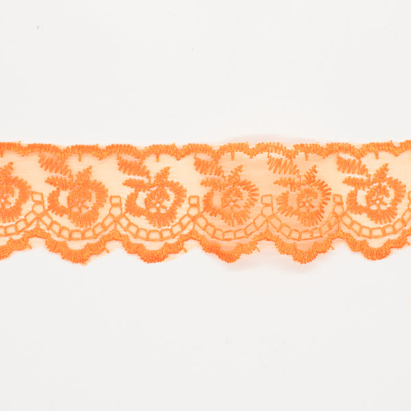 Embroidered Organza Lace Trim-4cm