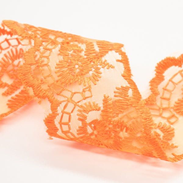 Embroidered Organza Lace Trim-4cm