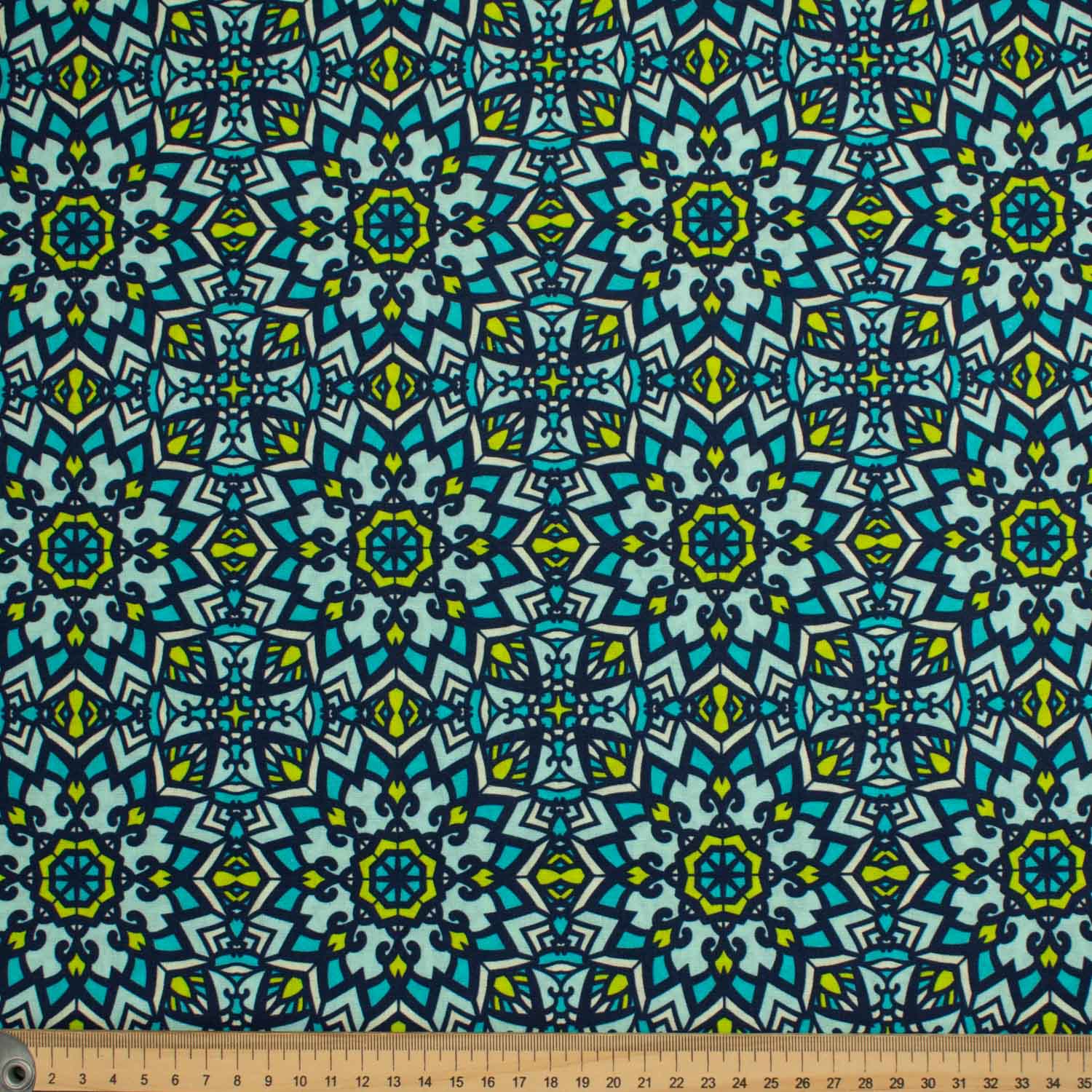 Vintage & Paisley Collection Blue Snow Flower & Cross Cotton Prints