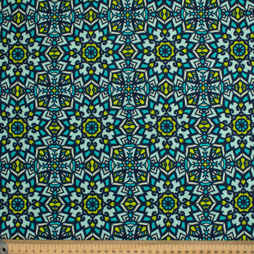 Vintage & Paisley Collection Blue Snow Flower & Cross Cotton Prints