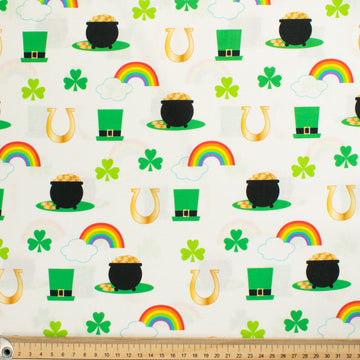 Abstract & Novelty Collection Green St. Patrick's Day Cotton Prints