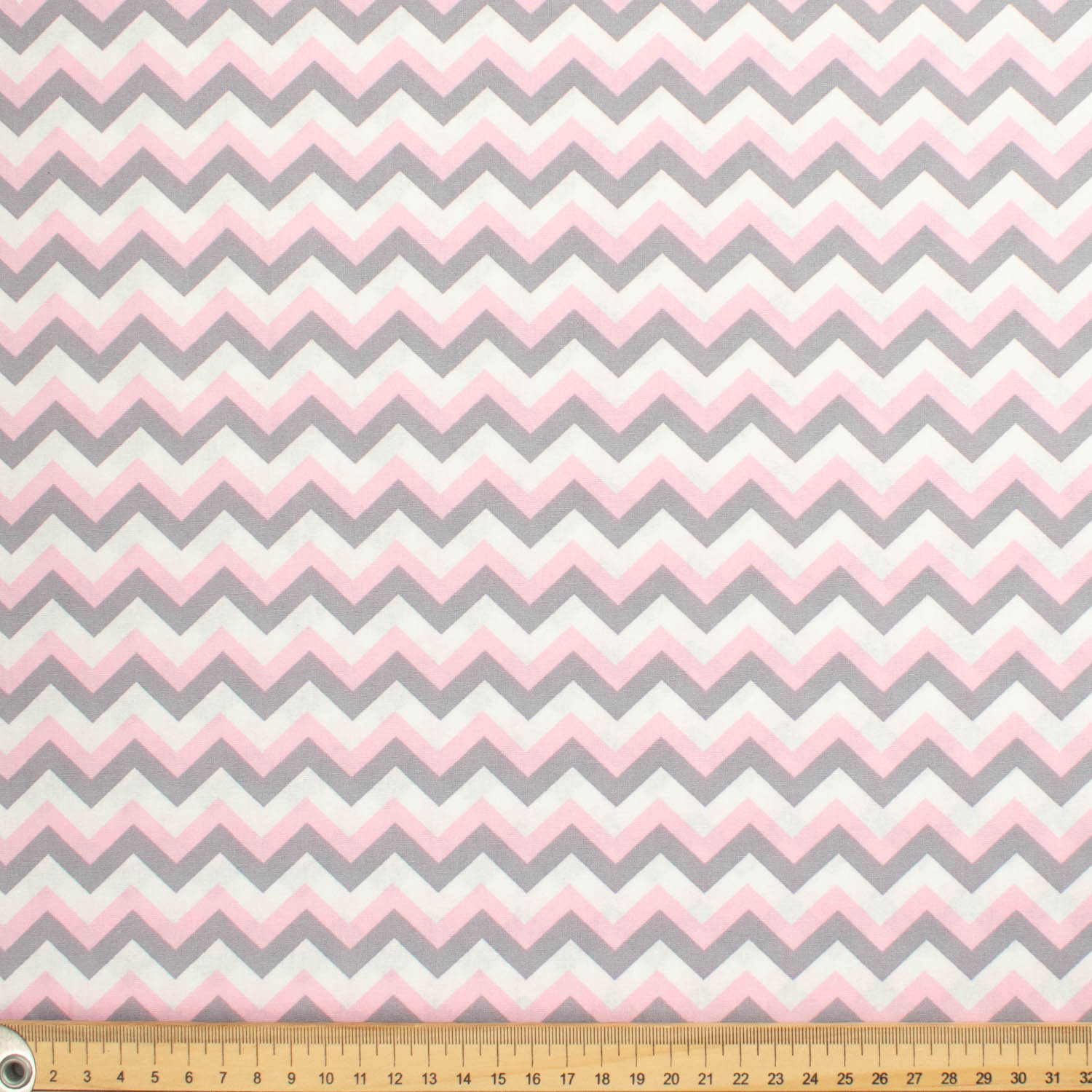 Classic Check & Stripe Collection Light Grey & Baby Pink Wavy Stripes Cotton Prints