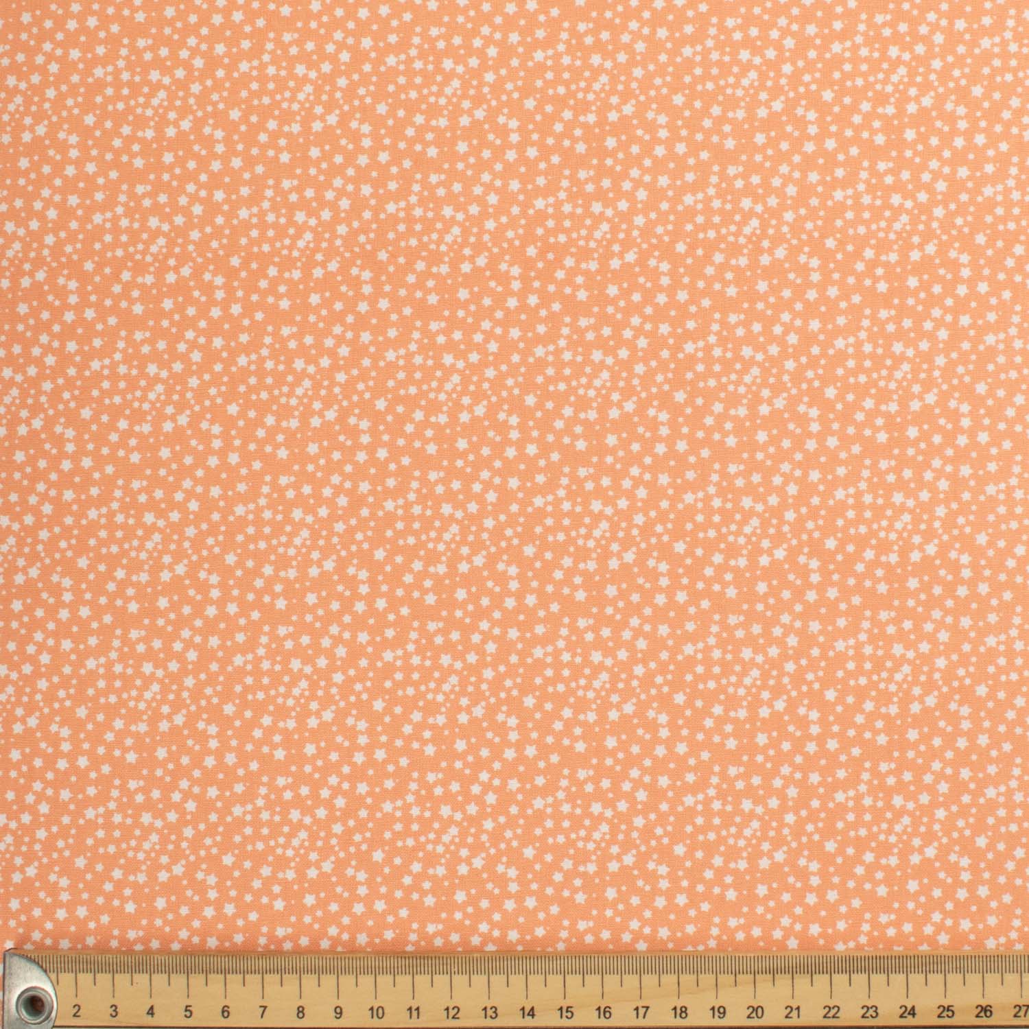 Geometric & Dots Collection Star Spots on Light Orange Cotton Prints