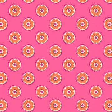 Lewis & Irene Flower Child Funky Daisy on Pink Cotton Prints