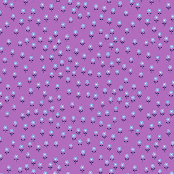 Lewis & Irene Flower Child Little Flowers on Purple Cotton Prints