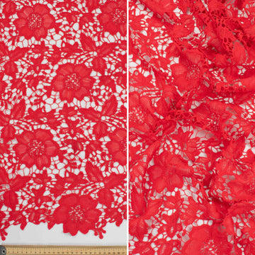 Guipure Lace Design-31349 Red