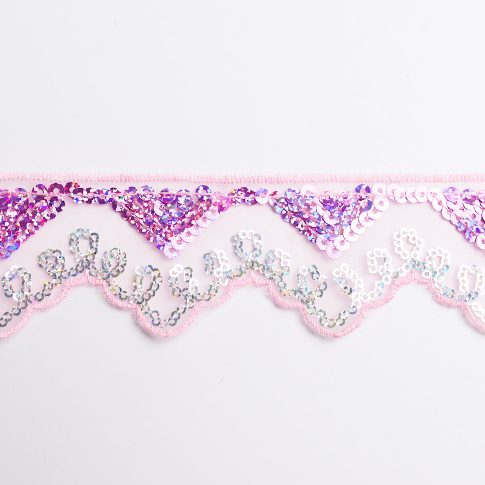 Lurex Organza Embroidered Lace Sequins 60mm