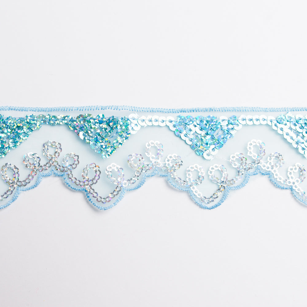 Lurex Organza Embroidered Lace Sequins 60mm