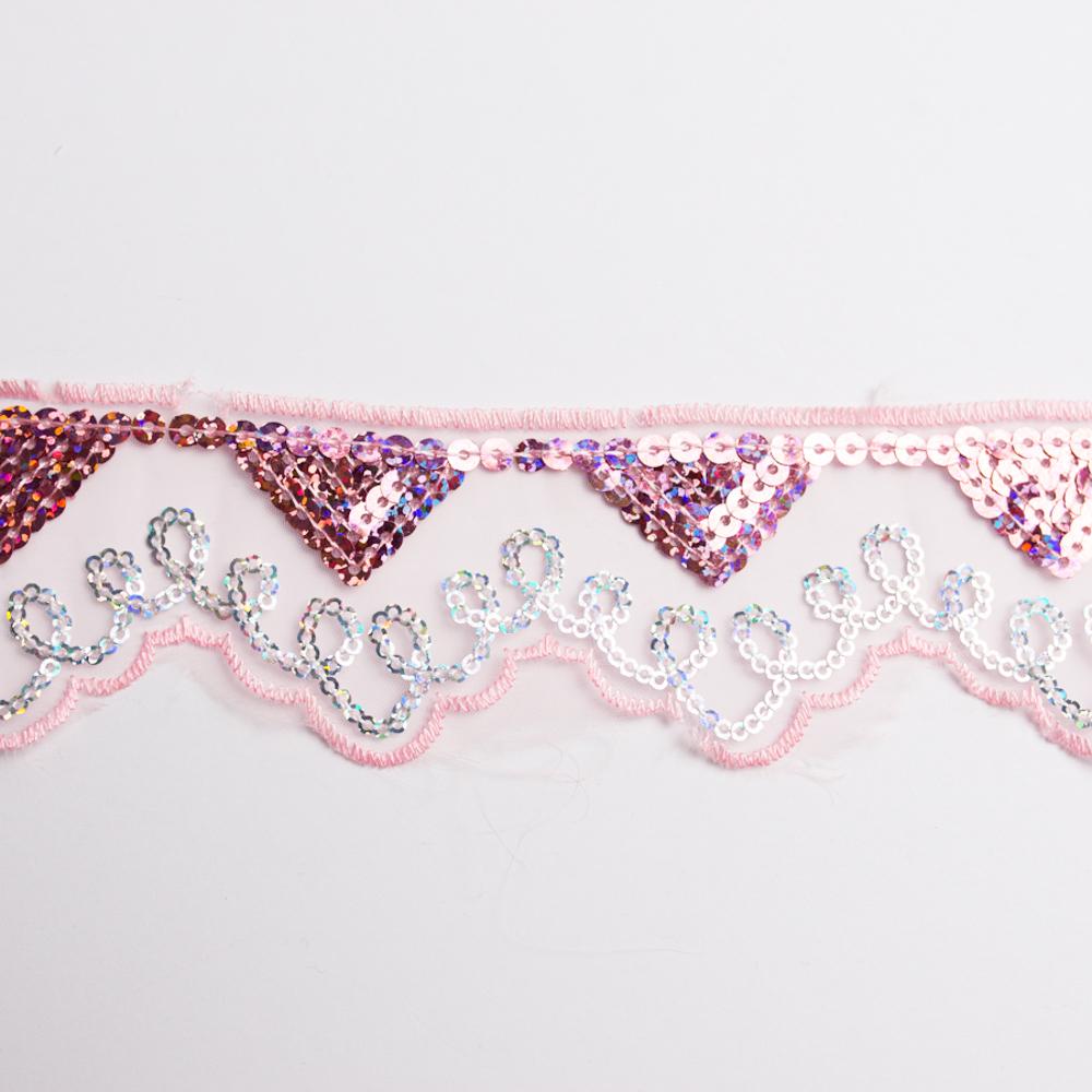 Lurex Organza Embroidered Lace Sequins 60mm