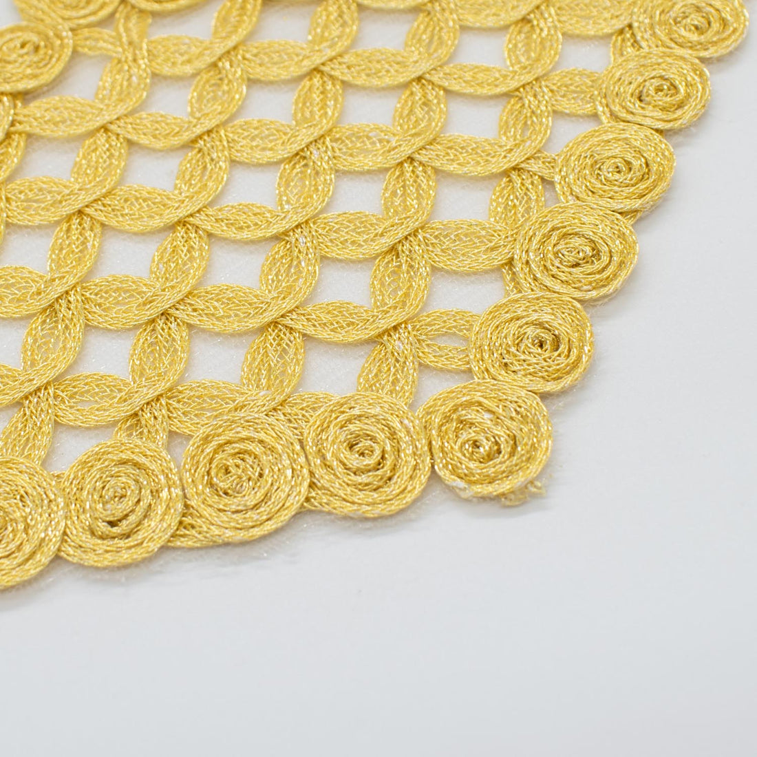 Guipure Gold Lace Applique Motif Design-MOT-I-27