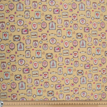 Lemon Macaron Bakery Cotton Canvas Print