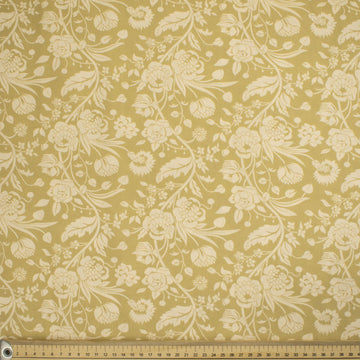 Maurice Style Collection #10 Cream Floral Vines on Sage Cotton Prints