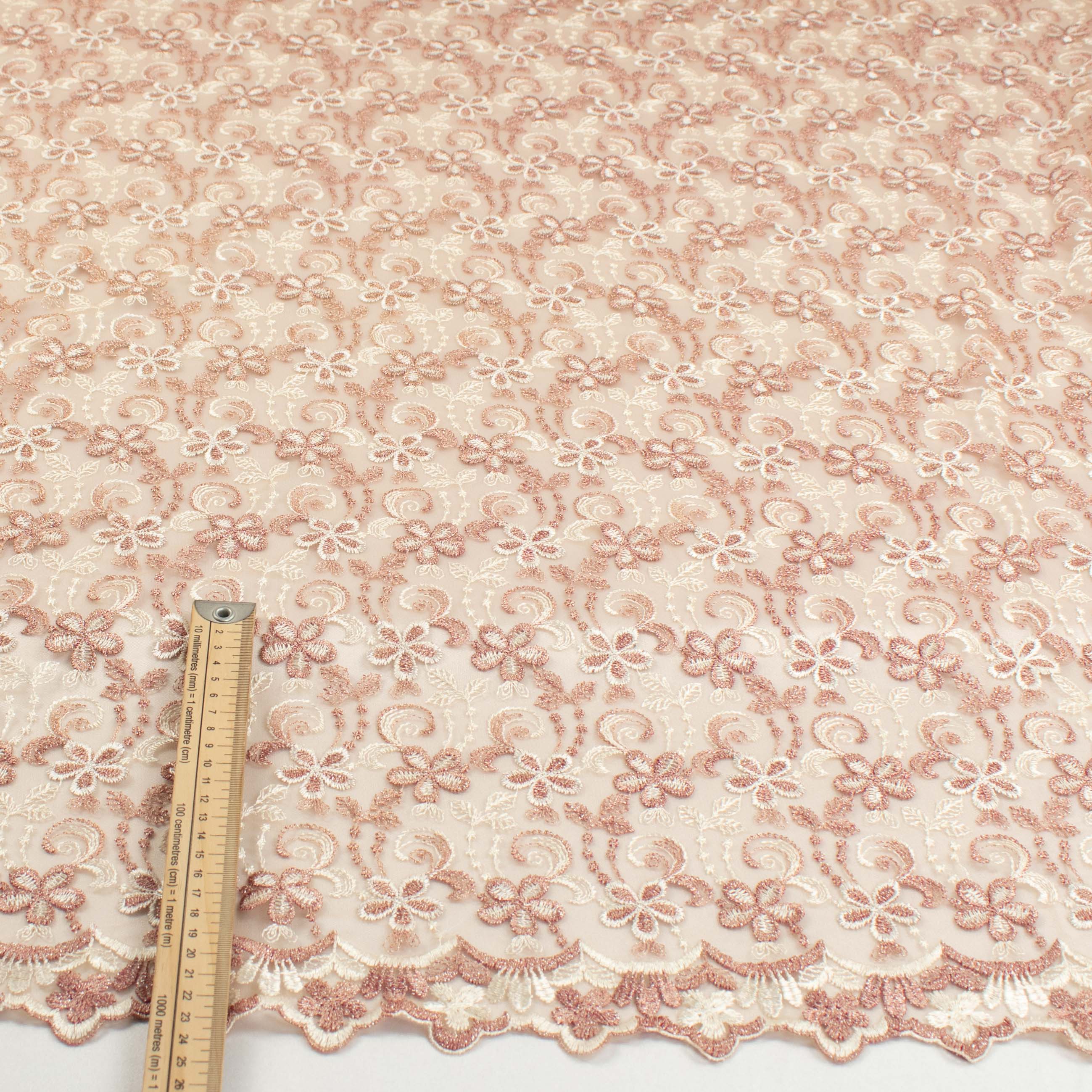 Metallic Floral Lace Design-1 Rose Gold