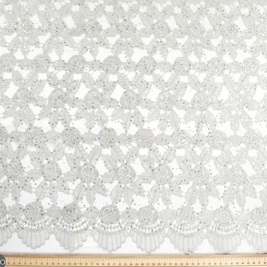 Metallic Sequin Guipure Lace
