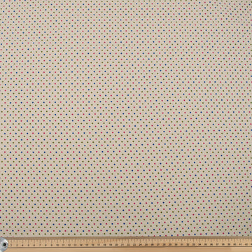 Cream Multi Mini Dots Cotton Canvas Print