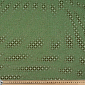 Moss Multi Mini Dots Cotton Canvas Print
