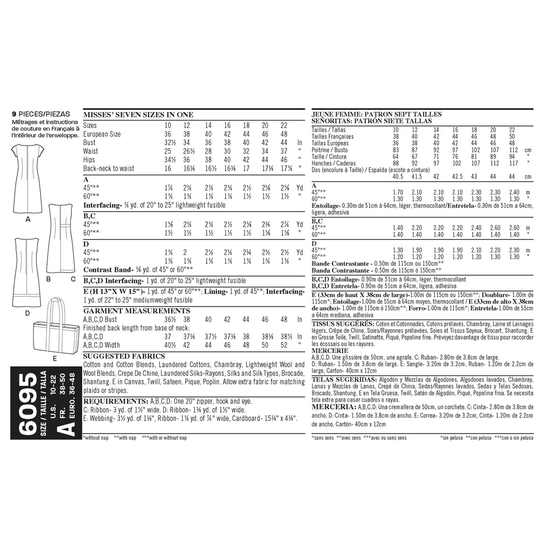 Misses' Dresses - New Look Sewing Pattern N6095