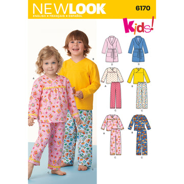 Toddlers' and Child's Pajamas - New Look Sewing Pattern N6170
