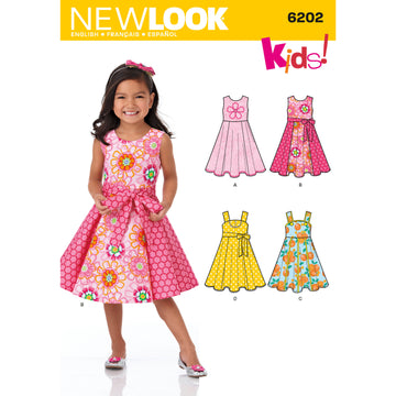 Child's Dress and Sash - New Look Sewing Pattern N6202