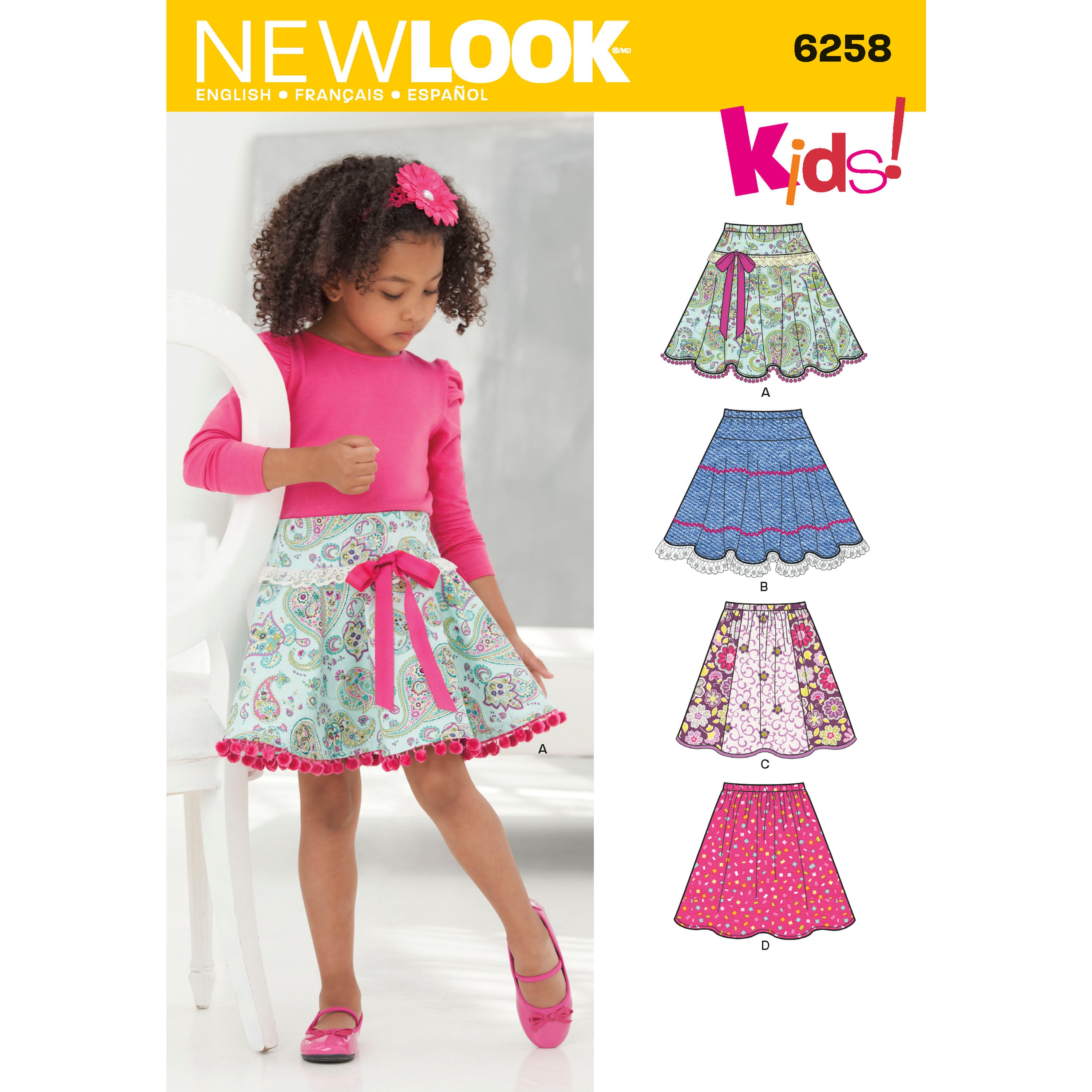 Child's and Girls' Circle Skirts - New Look Sewing Pattern N6258