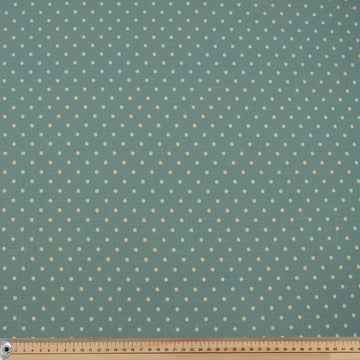 Sky Blue Natural Medium Dots Cotton Canvas Print