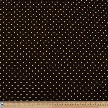 Brown Natural Medium Dots Cotton Canvas Print