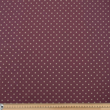 Violet Natural Medium Dots Cotton Canvas Print
