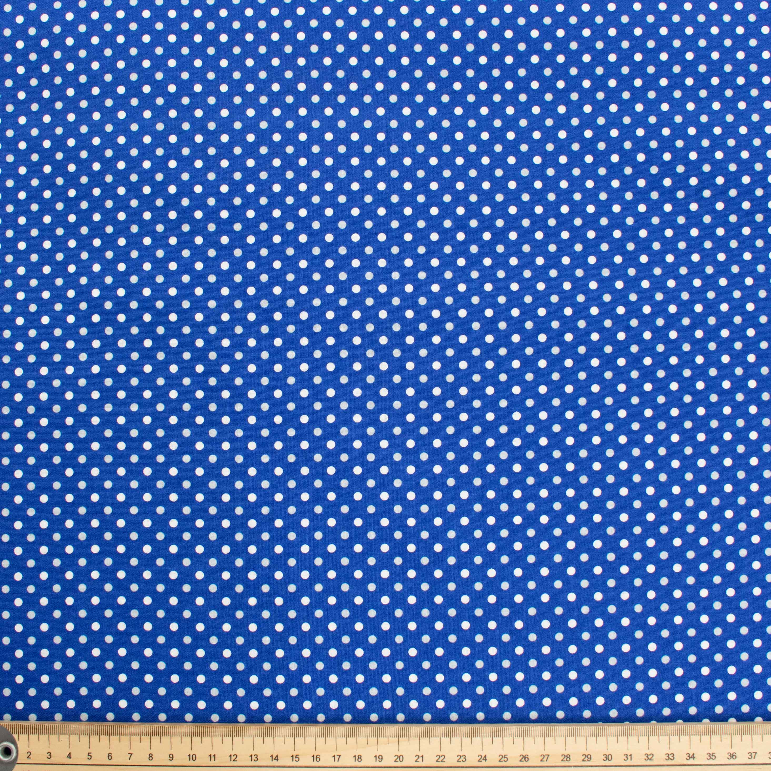 Wilmington Prints Dots White Spots on Blue Cotton Prints