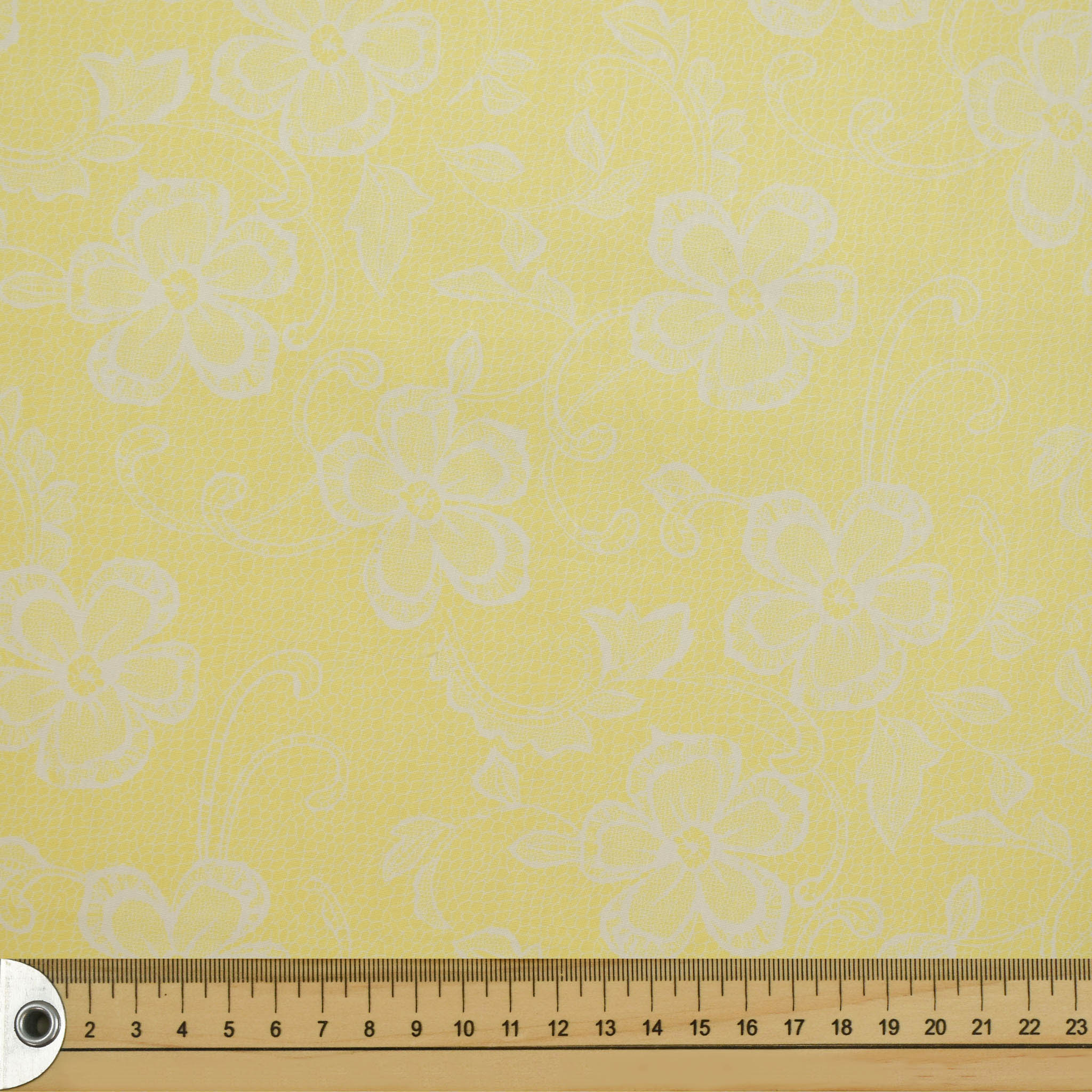 Lemon Floral Lace Cotton Print