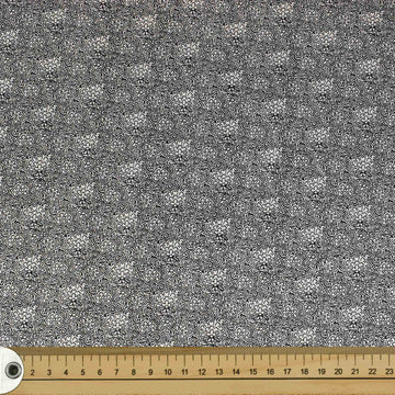 Black & White Tiny Carnations Cotton Print