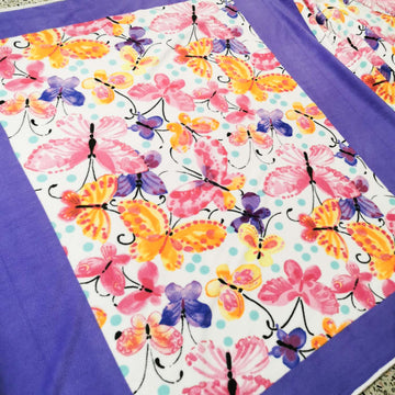 Water Colour Butterflies Printed Polar Fleece Design 109 - 1.28M Panel