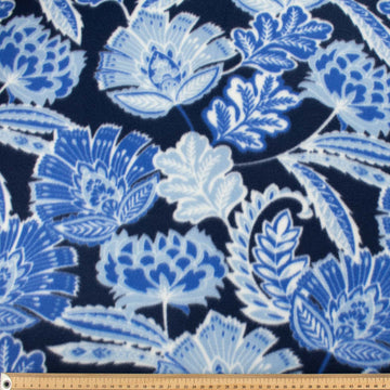 Bohemian Flowers on Navy Printed Polar Fleece Design 113