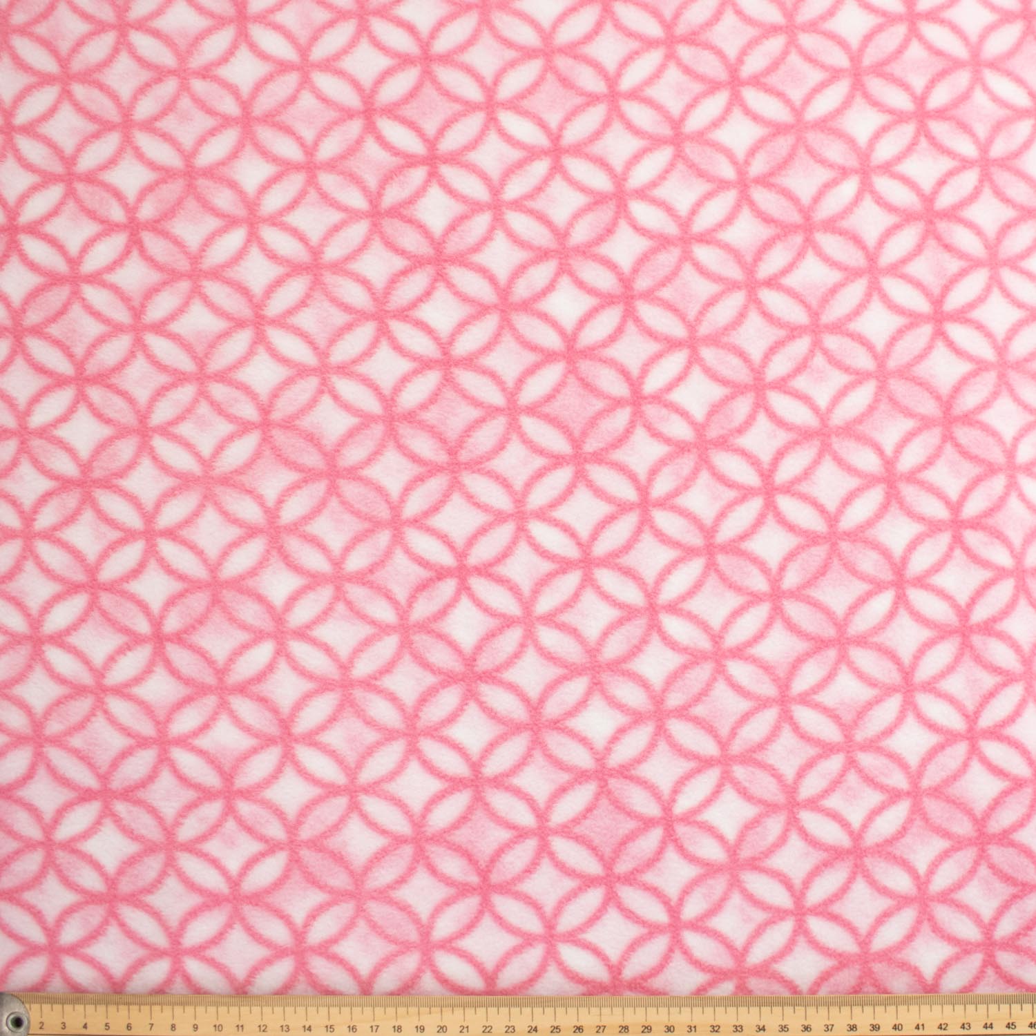 Pink Geometric Glowers Printed Polar Fleece Design 128