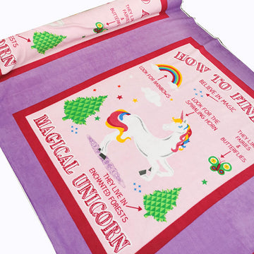 Pink Letter Print Printed Polar Fleece Design 132 - 1.28M Panel