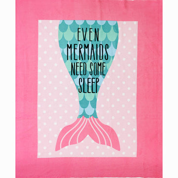 Sleepy Mermaids Printed Polar Fleece Design 133 - 1.28M Panel
