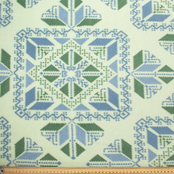 Geometric Print Printed Polar Fleece Design 137