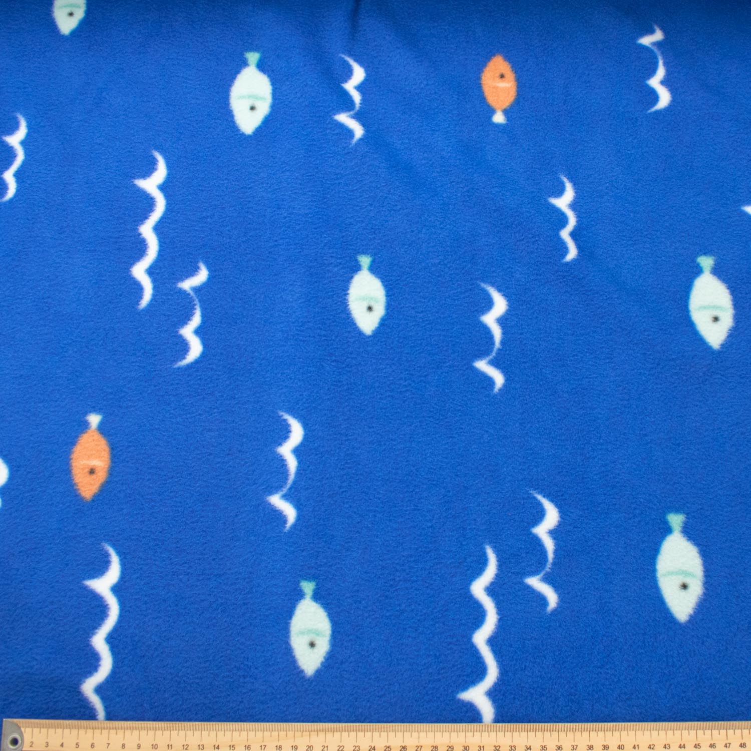 Sealife on Blue Printed Polar Fleece Design 161