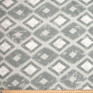 Diamonds on Grey Printed Polar Fleece Design 232