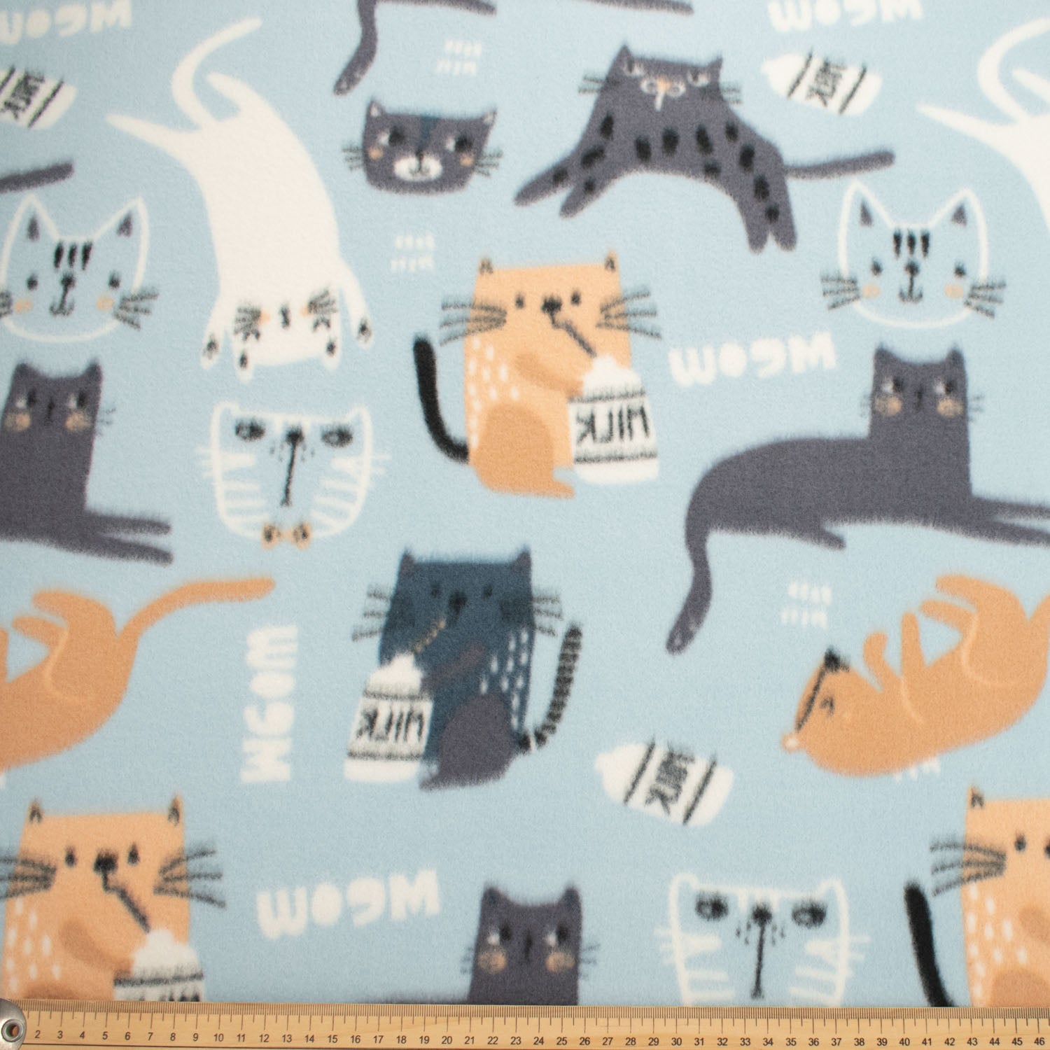 Happy Kittens Printed Polar Fleece Design 29