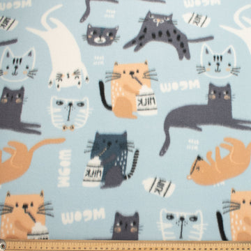 Happy Kittens Printed Polar Fleece Design 29