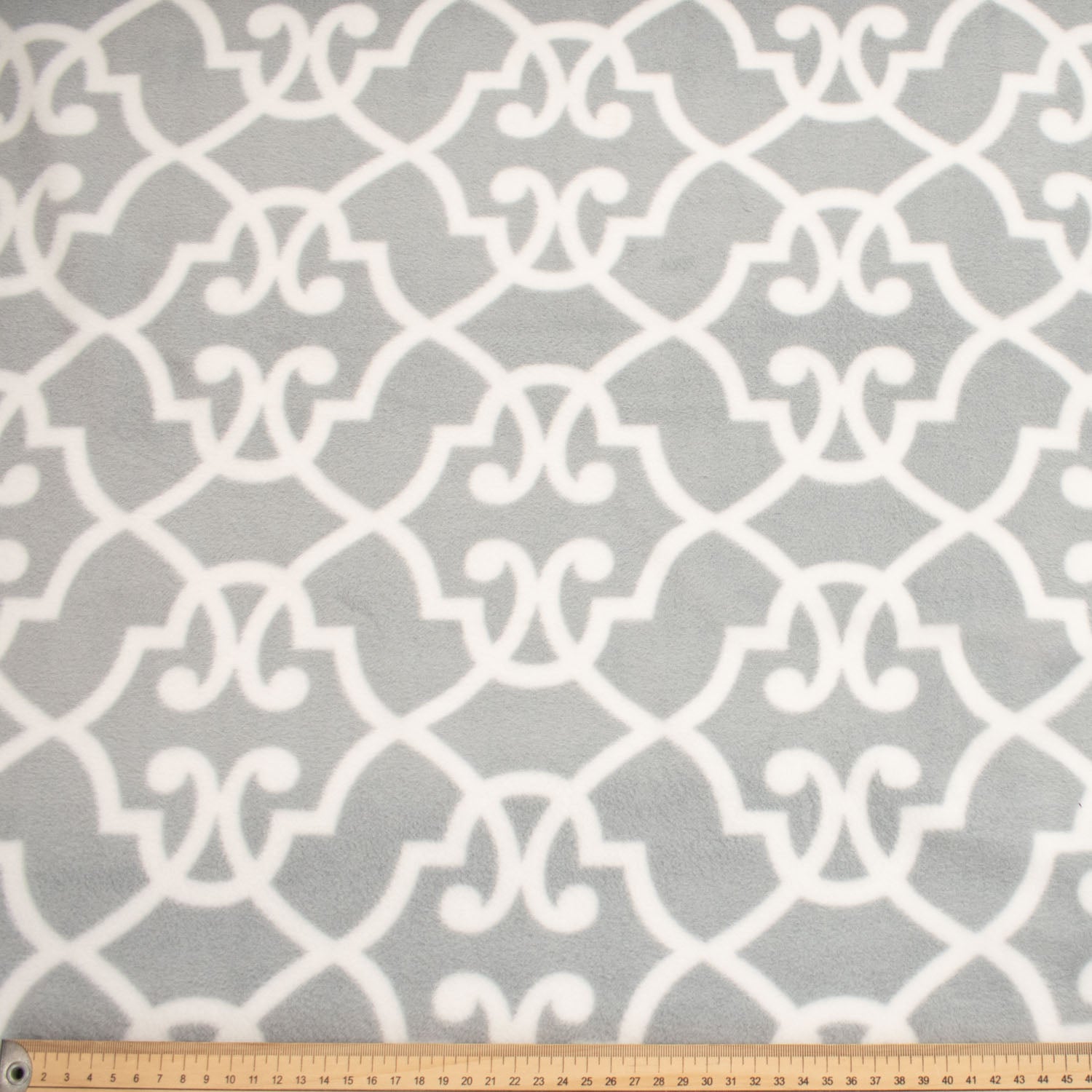 Abstract Pattern on Grey Printed Polar Fleece Design 36