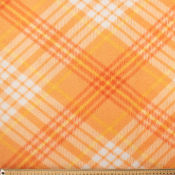 Orange Plaid Printed Polar Fleece Design 4