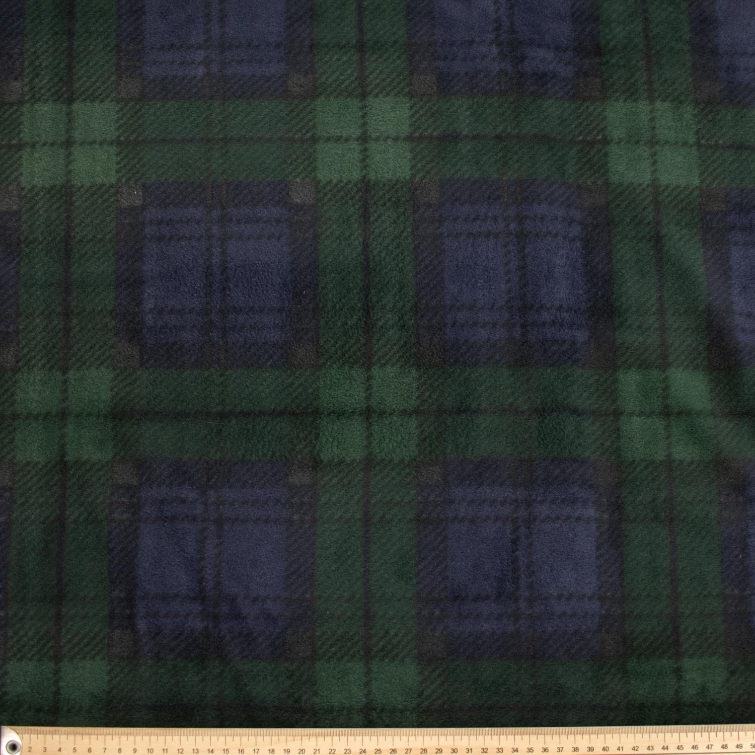 Blue Green Plaid Printed Polar Fleece Design 49