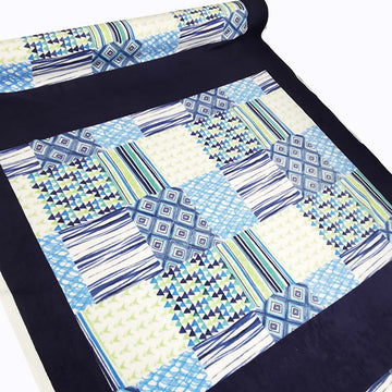 Assorted Geometric Squares Printed Polar Fleece Design 92 - 1.28M Panel