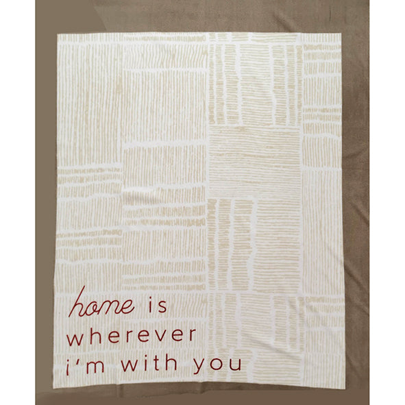 Home is wherever I'm with you Printed Polar Fleece Design 95 - 1.85M Panel