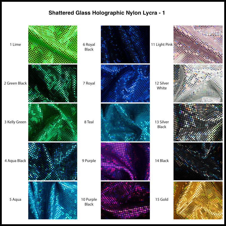 Shattered Glass Holographic Nylon Lycra