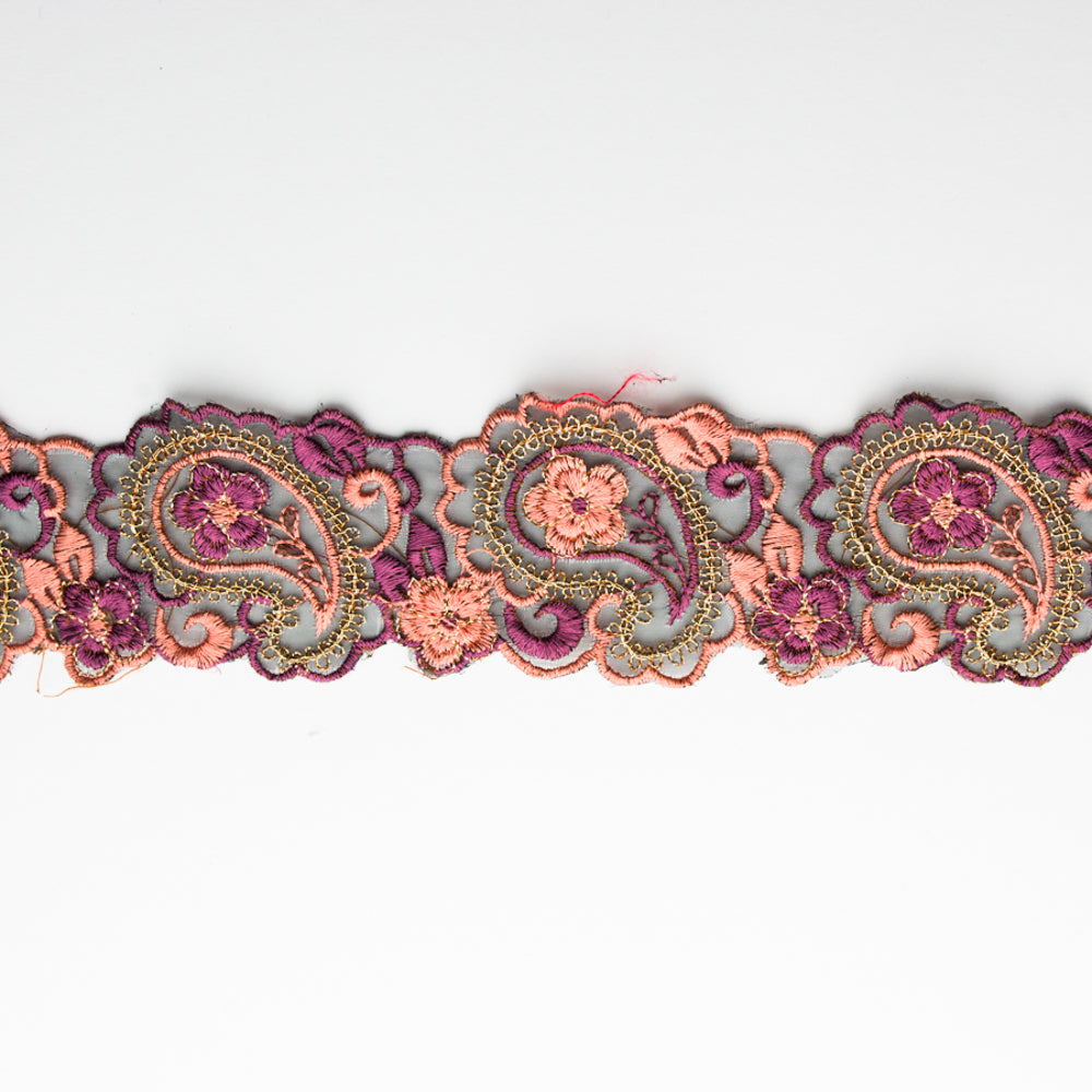Organza Embroidered Laces-4.5cm