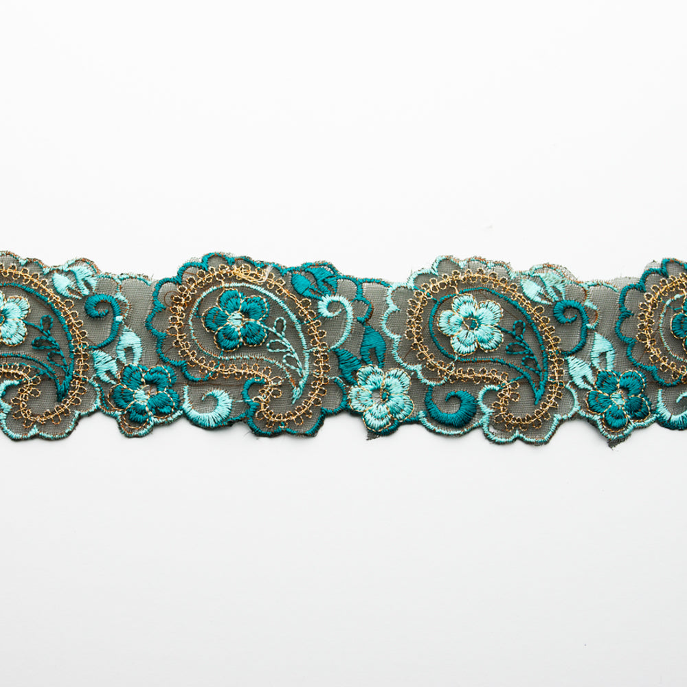 Organza Embroidered Laces-4.5cm